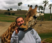 Paul with Giraffe